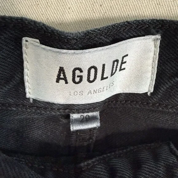 AGOLDE 90's High Rise Straight Black Jeans Womens Size 29 X 29 - Picture 3 of 12